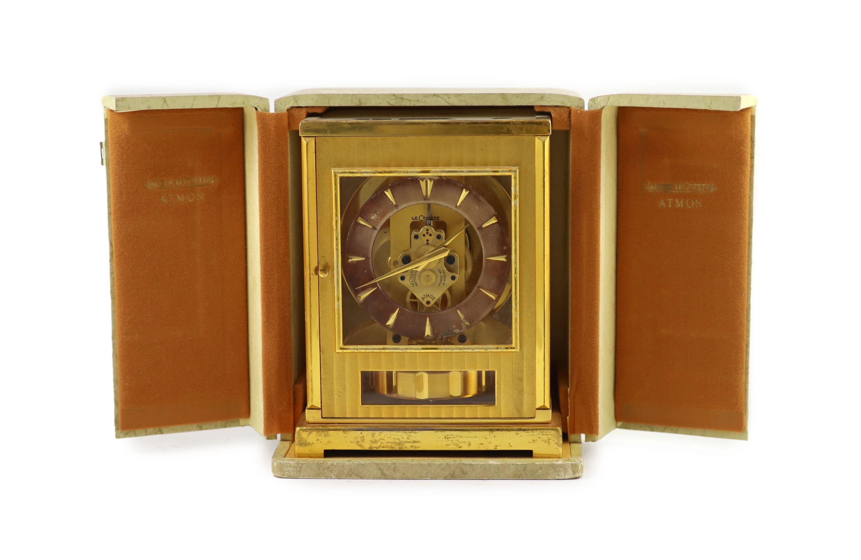 A Jaeger le Coultre Atmos clock H 22.5cm. W 18cm.